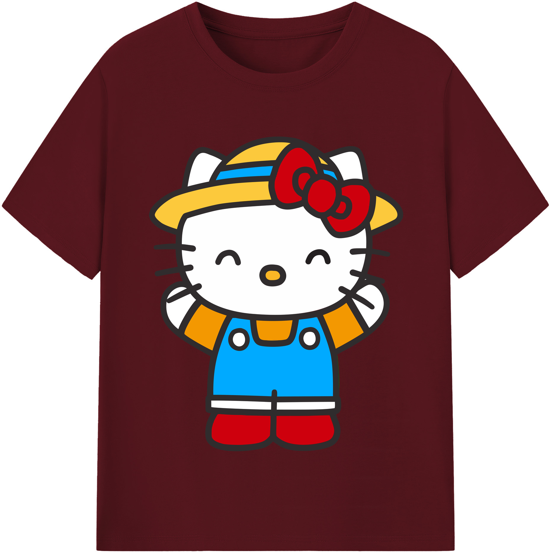 （画像用） Hello Kitty ハローキティ 綿100％半袖Tシャツ（フロントプリント）